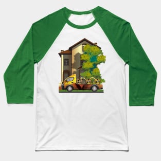 CS Cartoon Machines Van Truck Bicycles and House  V 1.1. Baseball T-Shirt